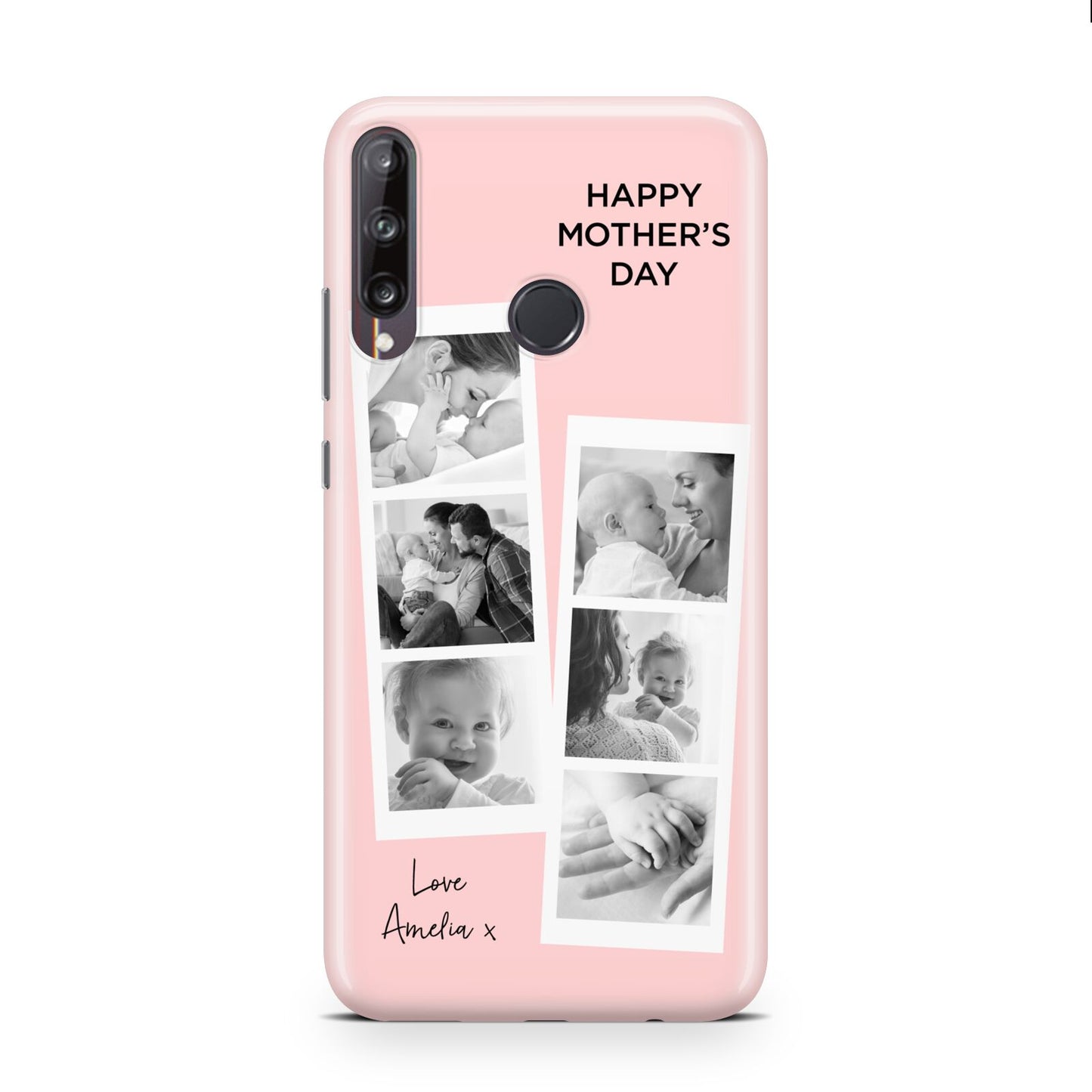 Pink Mothers Day Photo Strips Huawei P40 Lite E Phone Case