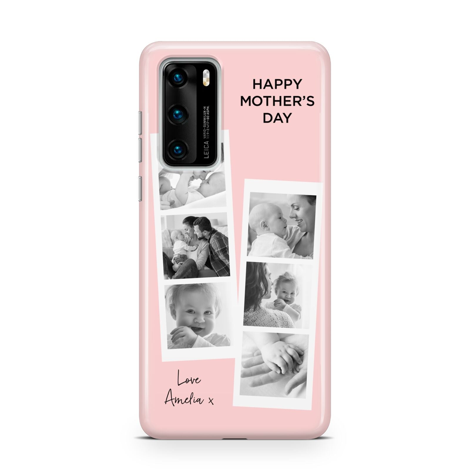 Pink Mothers Day Photo Strips Huawei P40 Phone Case