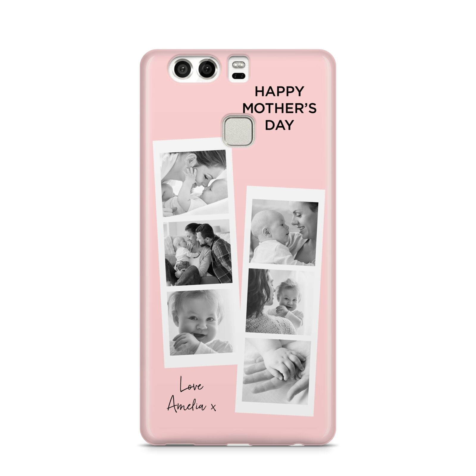 Pink Mothers Day Photo Strips Huawei P9 Case