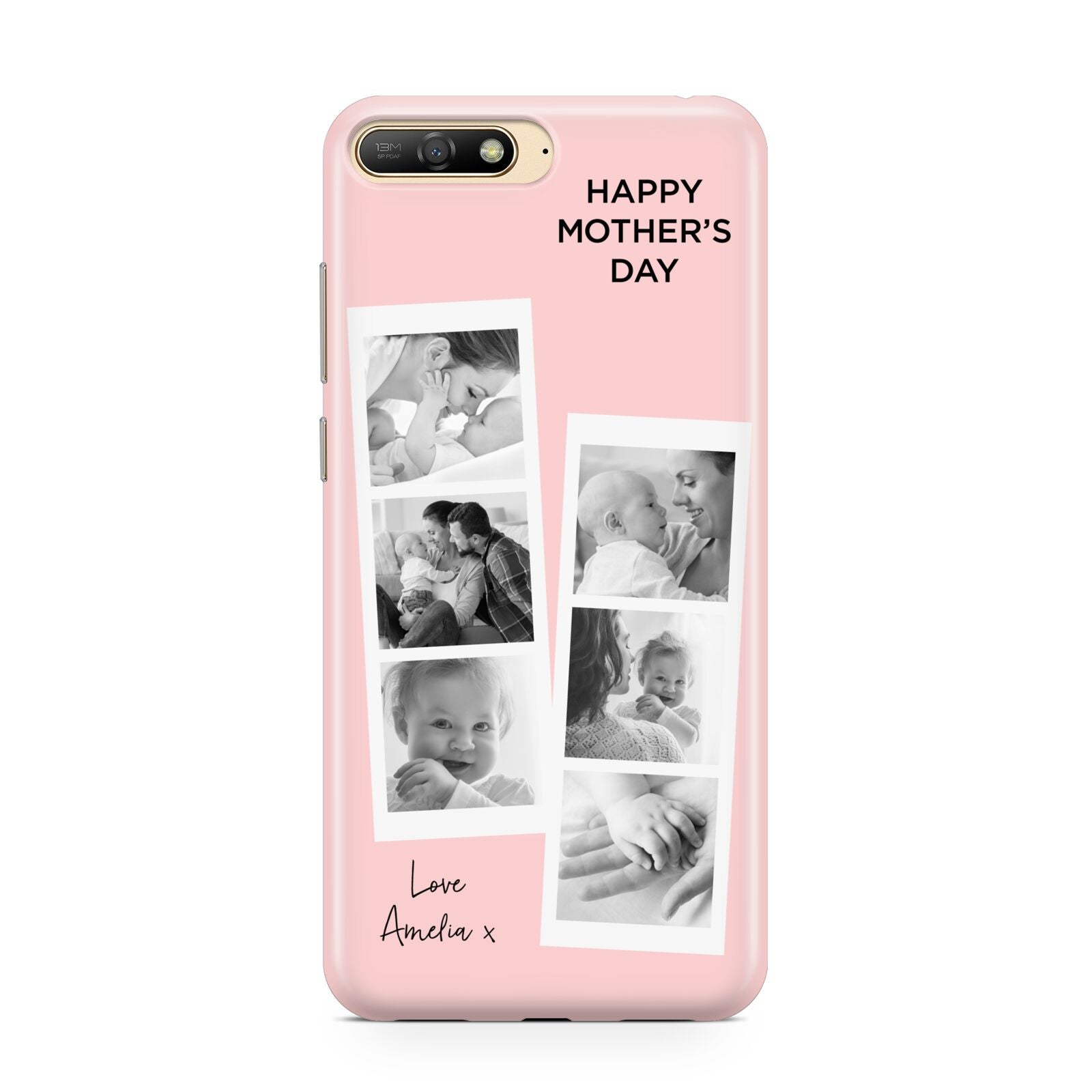 Pink Mothers Day Photo Strips Huawei Y6 2018