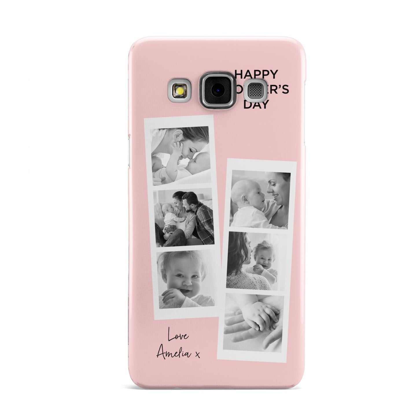 Pink Mothers Day Photo Strips Samsung Galaxy A3 Case