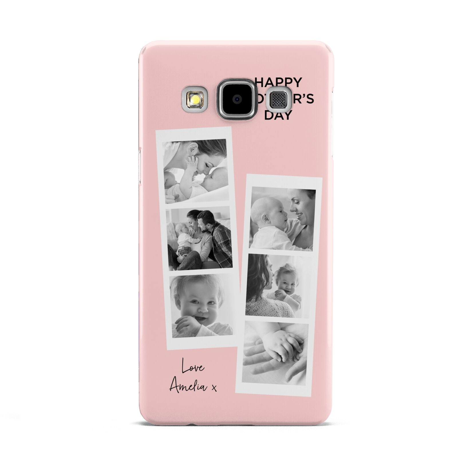 Pink Mothers Day Photo Strips Samsung Galaxy A5 Case