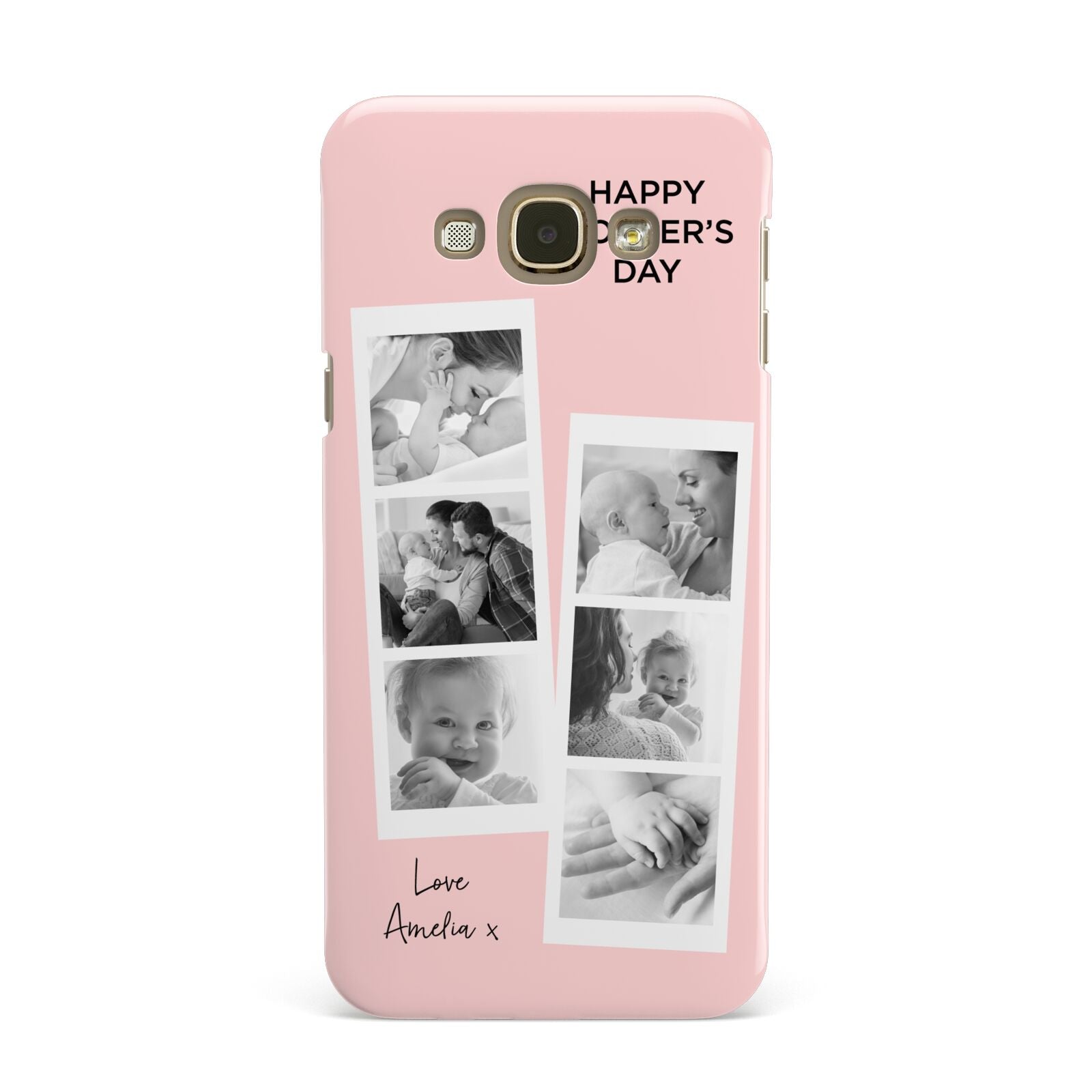 Pink Mothers Day Photo Strips Samsung Galaxy A8 Case