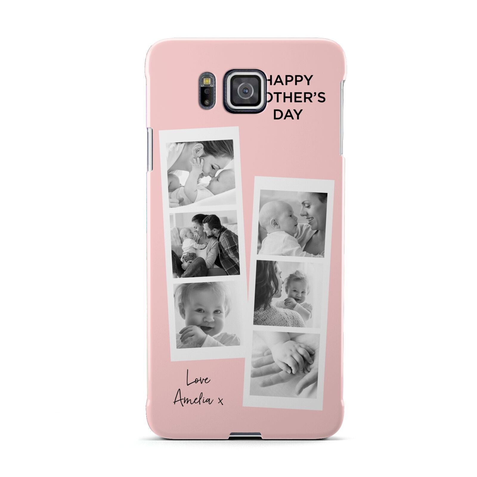 Pink Mothers Day Photo Strips Samsung Galaxy Alpha Case