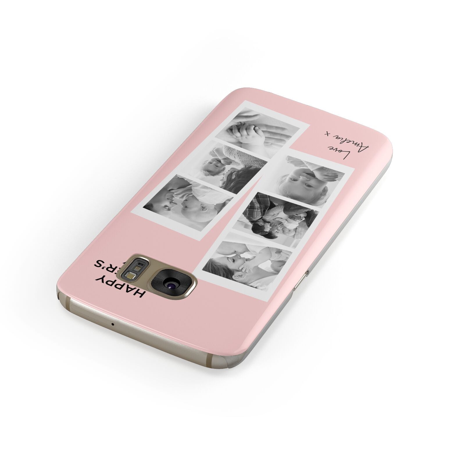 Pink Mothers Day Photo Strips Samsung Galaxy Case Front Close Up