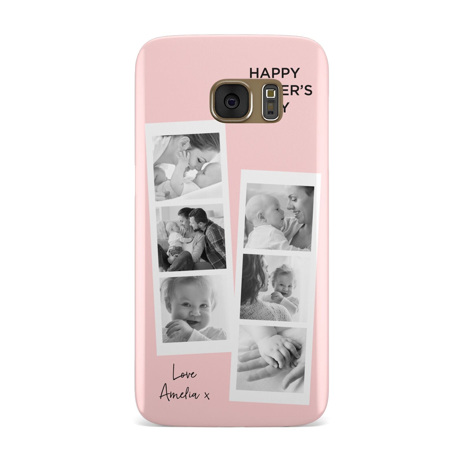 Pink Mothers Day Photo Strips Samsung Galaxy Case