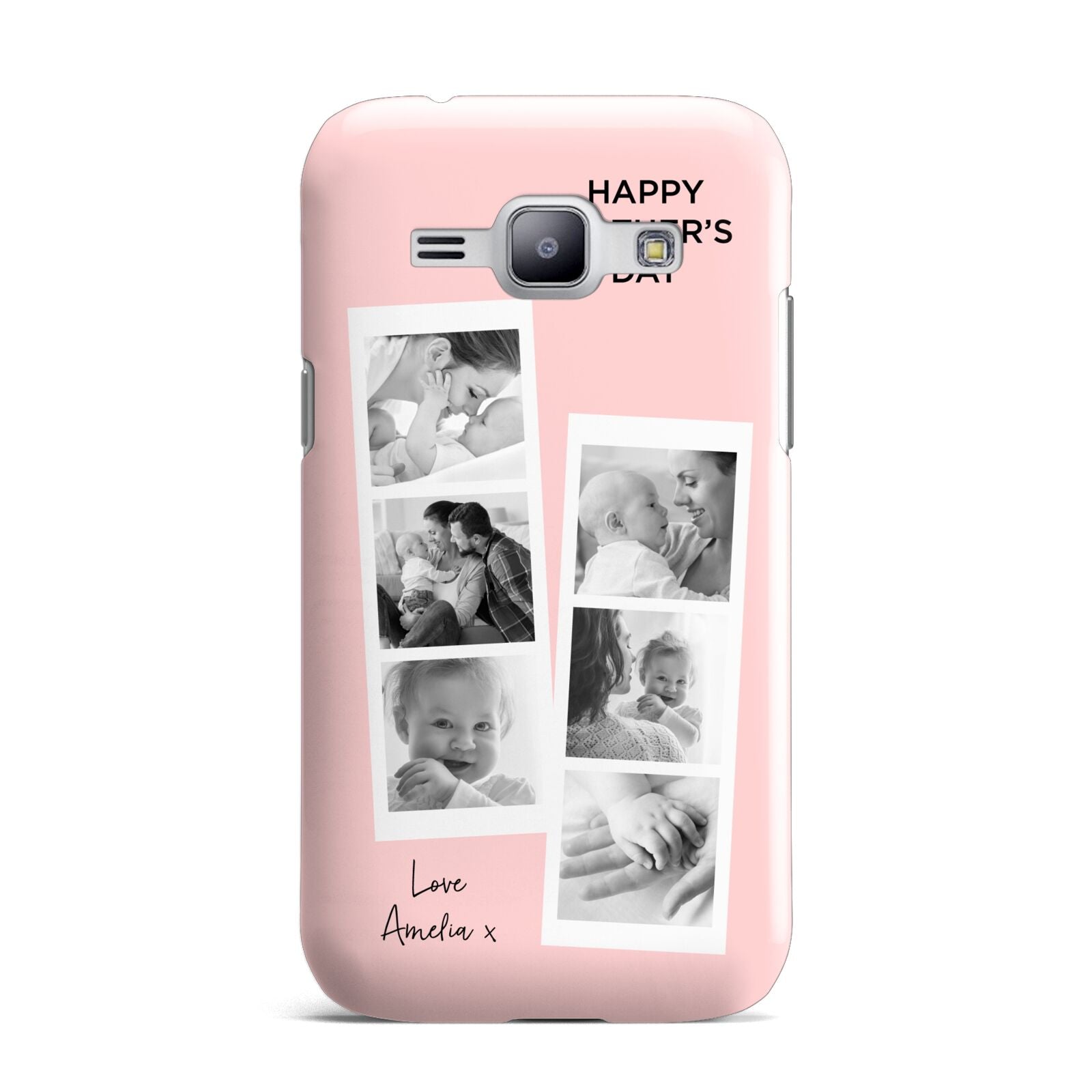 Pink Mothers Day Photo Strips Samsung Galaxy J1 2015 Case