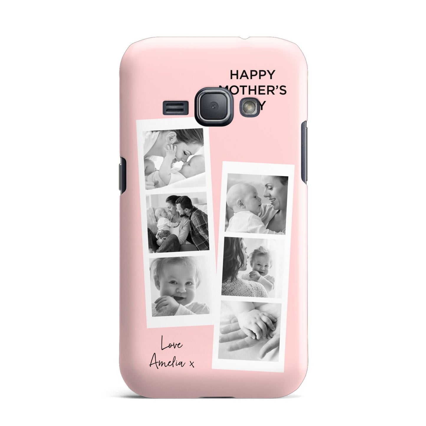 Pink Mothers Day Photo Strips Samsung Galaxy J1 2016 Case