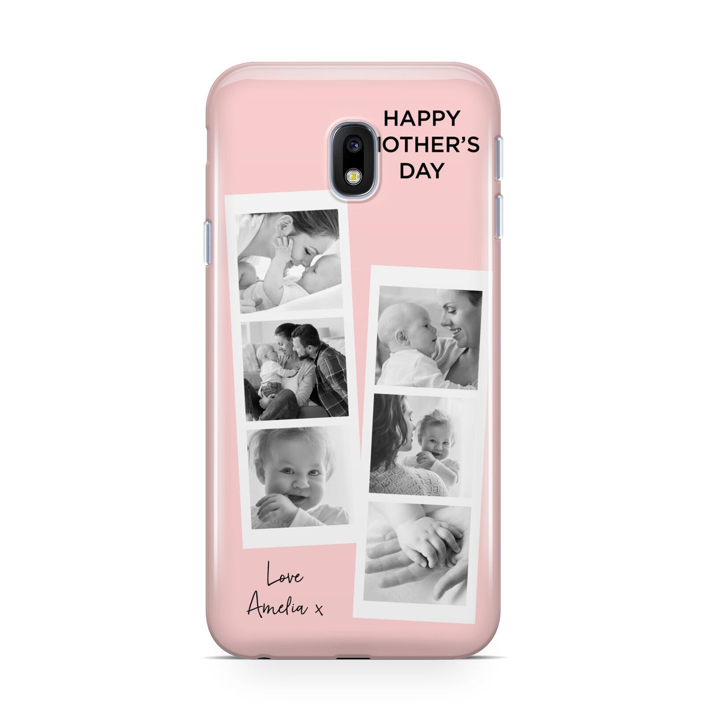 Pink Mothers Day Photo Strips Samsung Galaxy J3 2017 Case