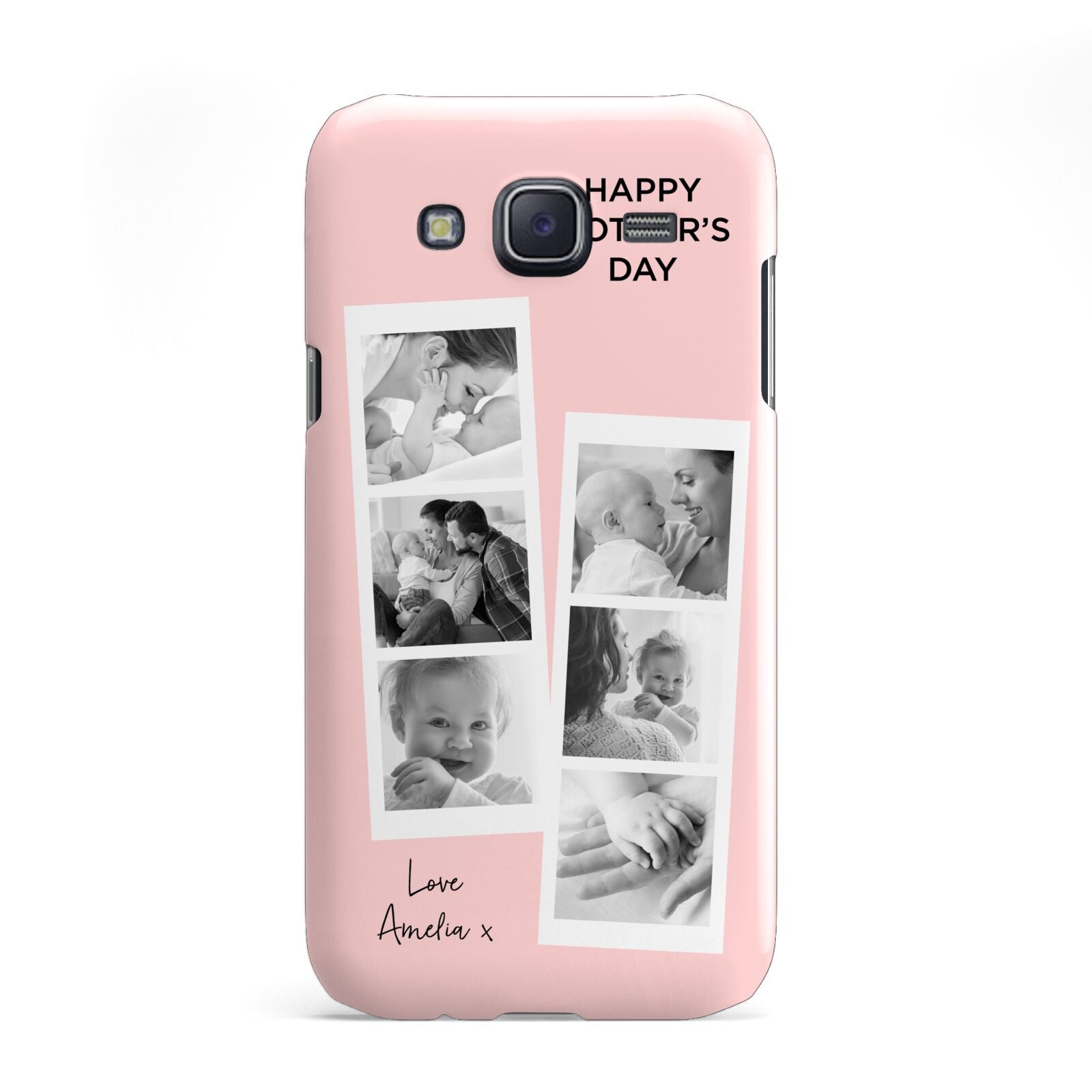 Pink Mothers Day Photo Strips Samsung Galaxy J5 Case