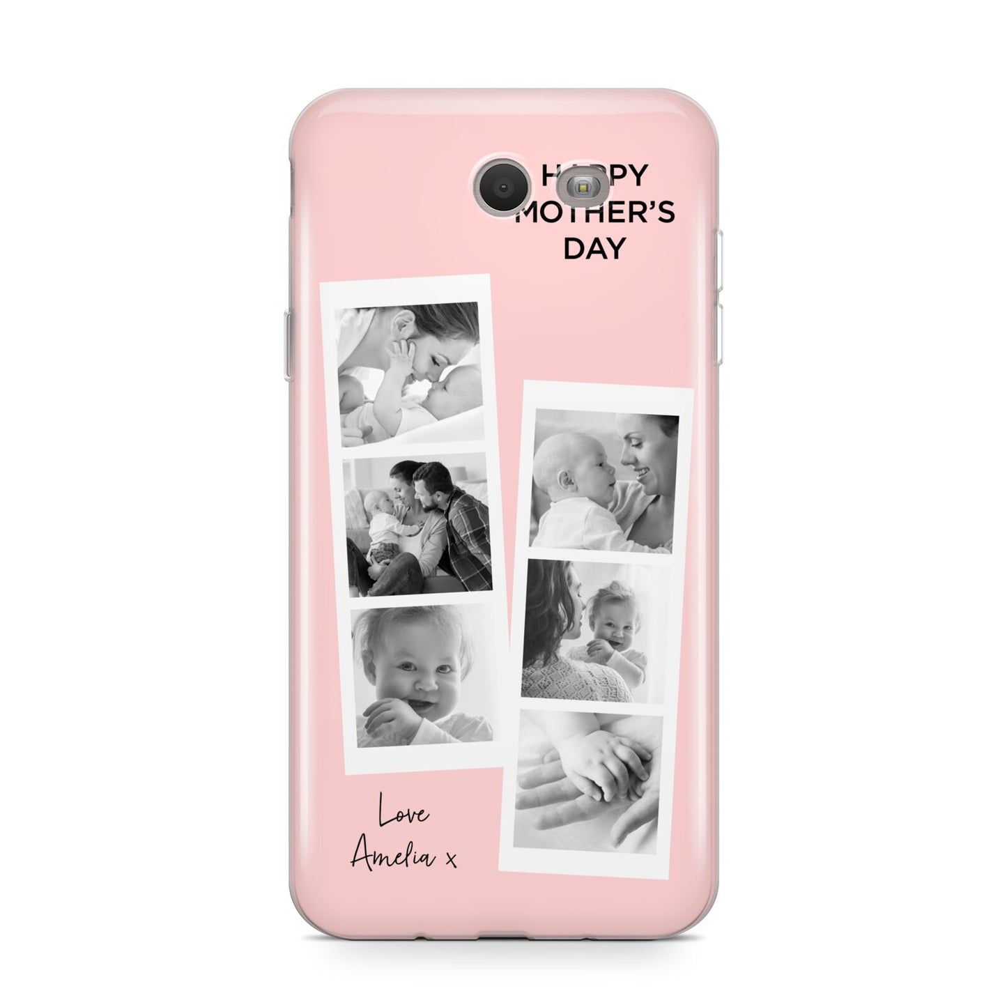 Pink Mothers Day Photo Strips Samsung Galaxy J7 2017 Case