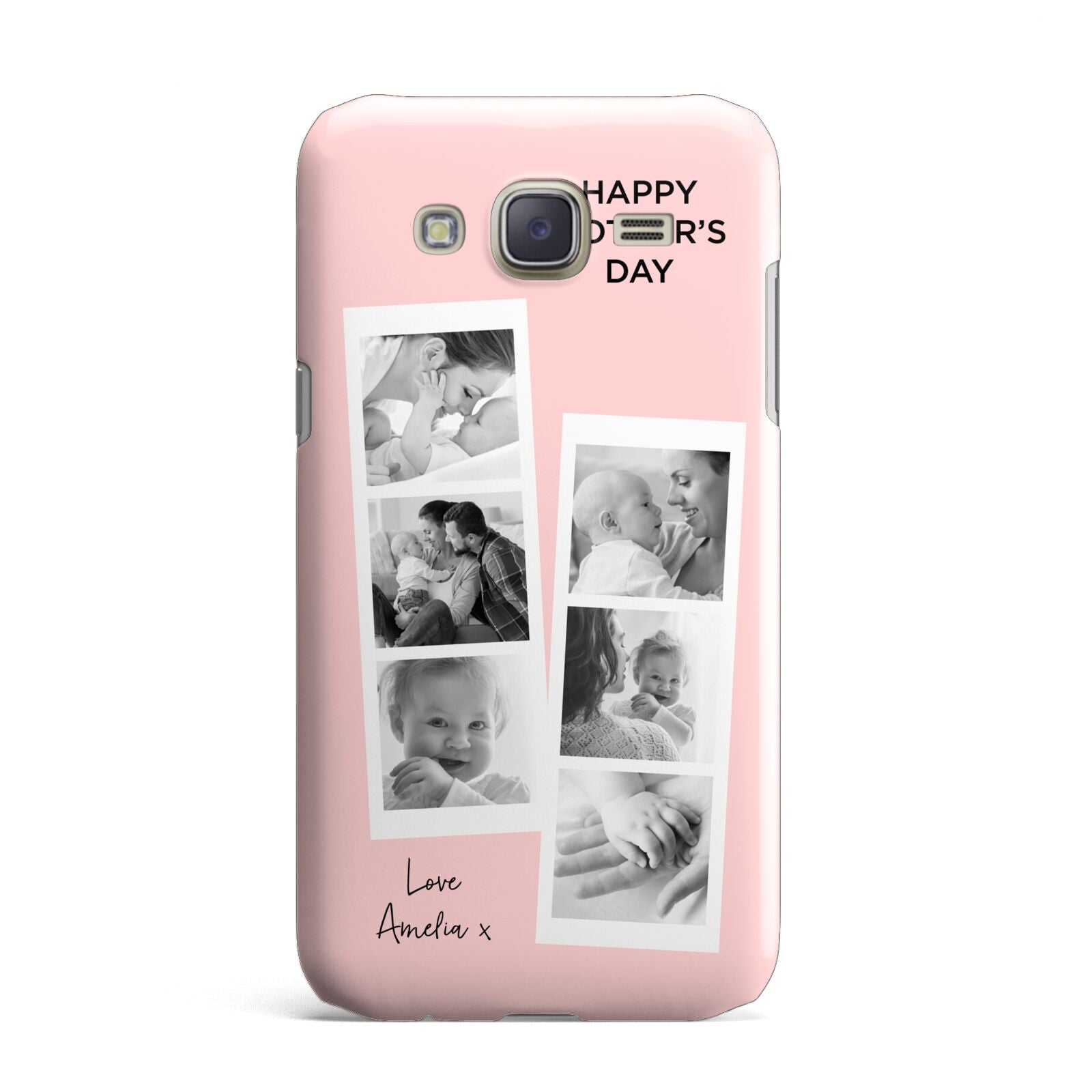 Pink Mothers Day Photo Strips Samsung Galaxy J7 Case