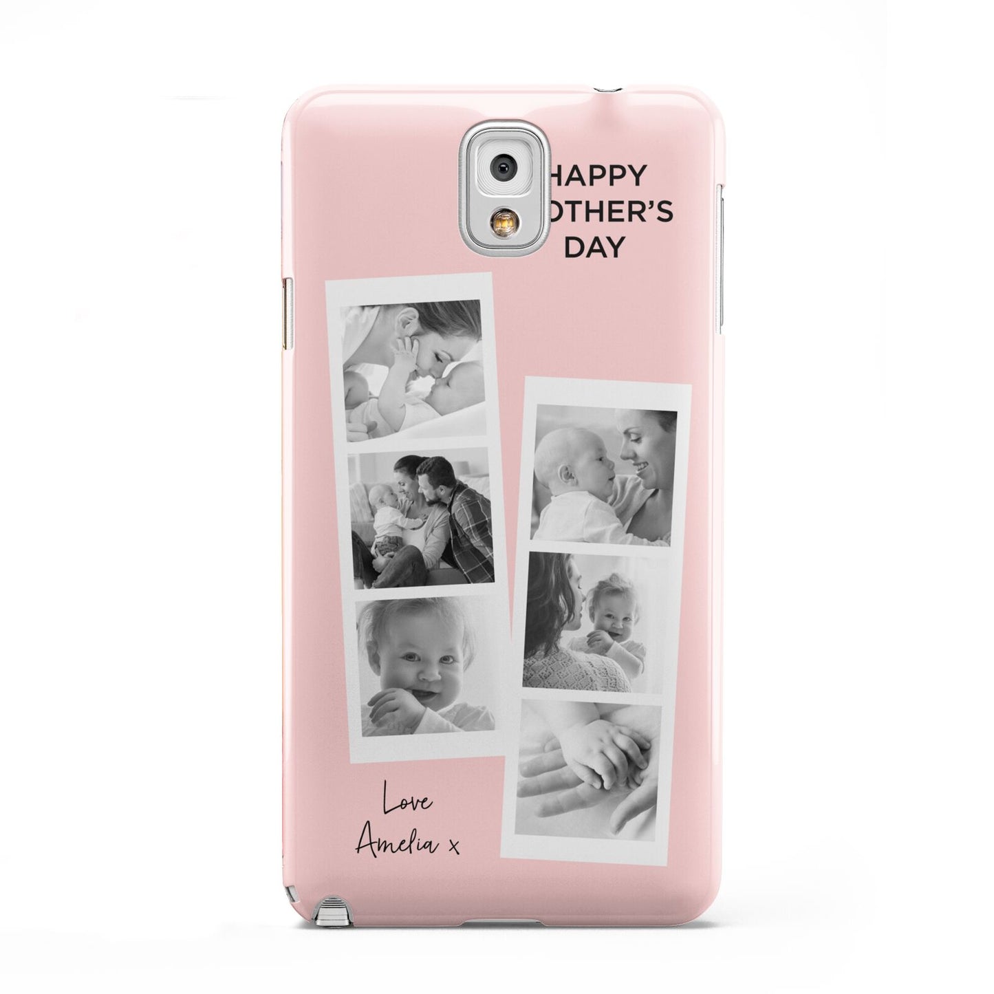 Pink Mothers Day Photo Strips Samsung Galaxy Note 3 Case