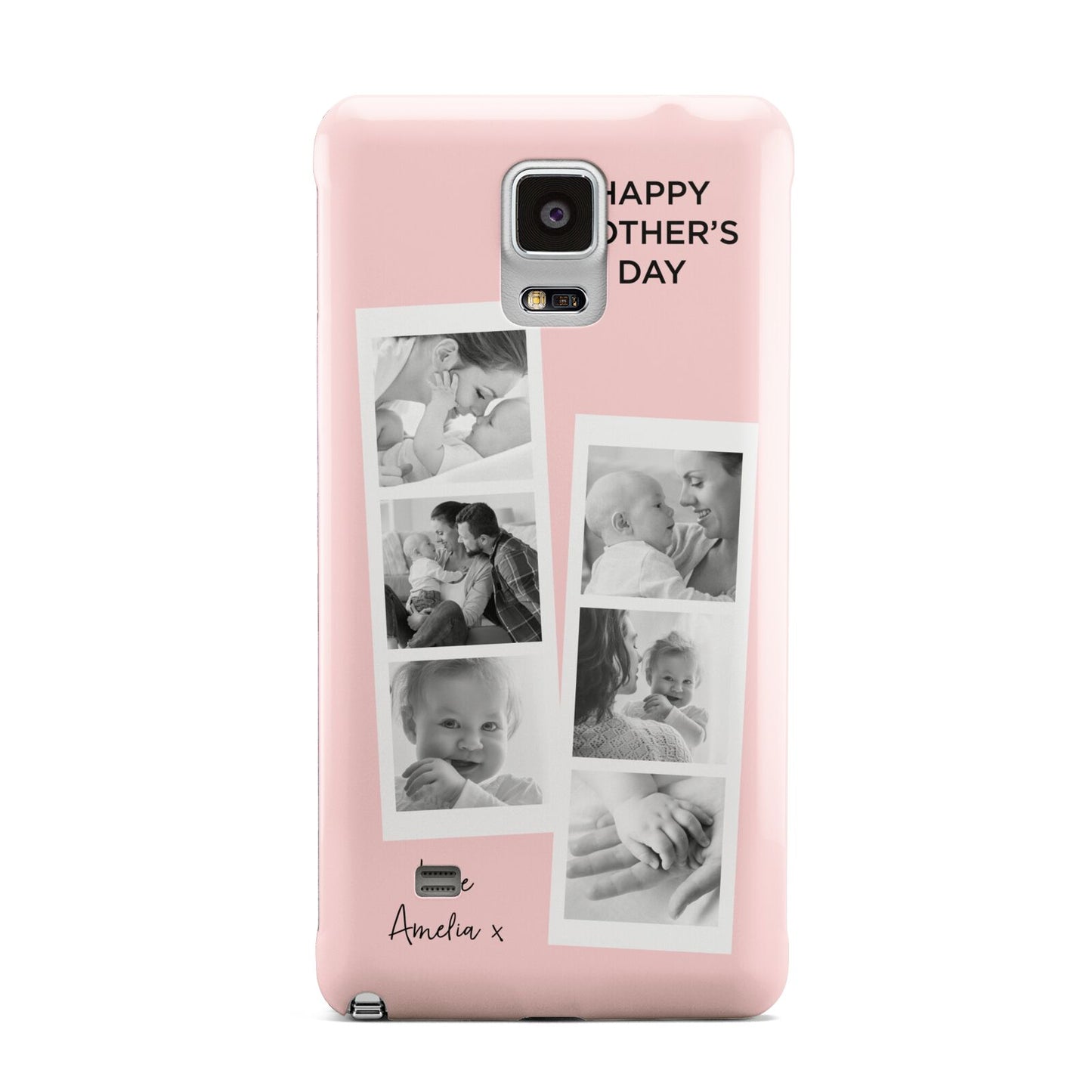 Pink Mothers Day Photo Strips Samsung Galaxy Note 4 Case