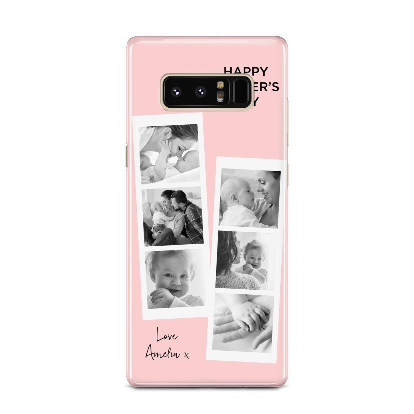 Pink Mothers Day Photo Strips Samsung Galaxy Note 8 Case