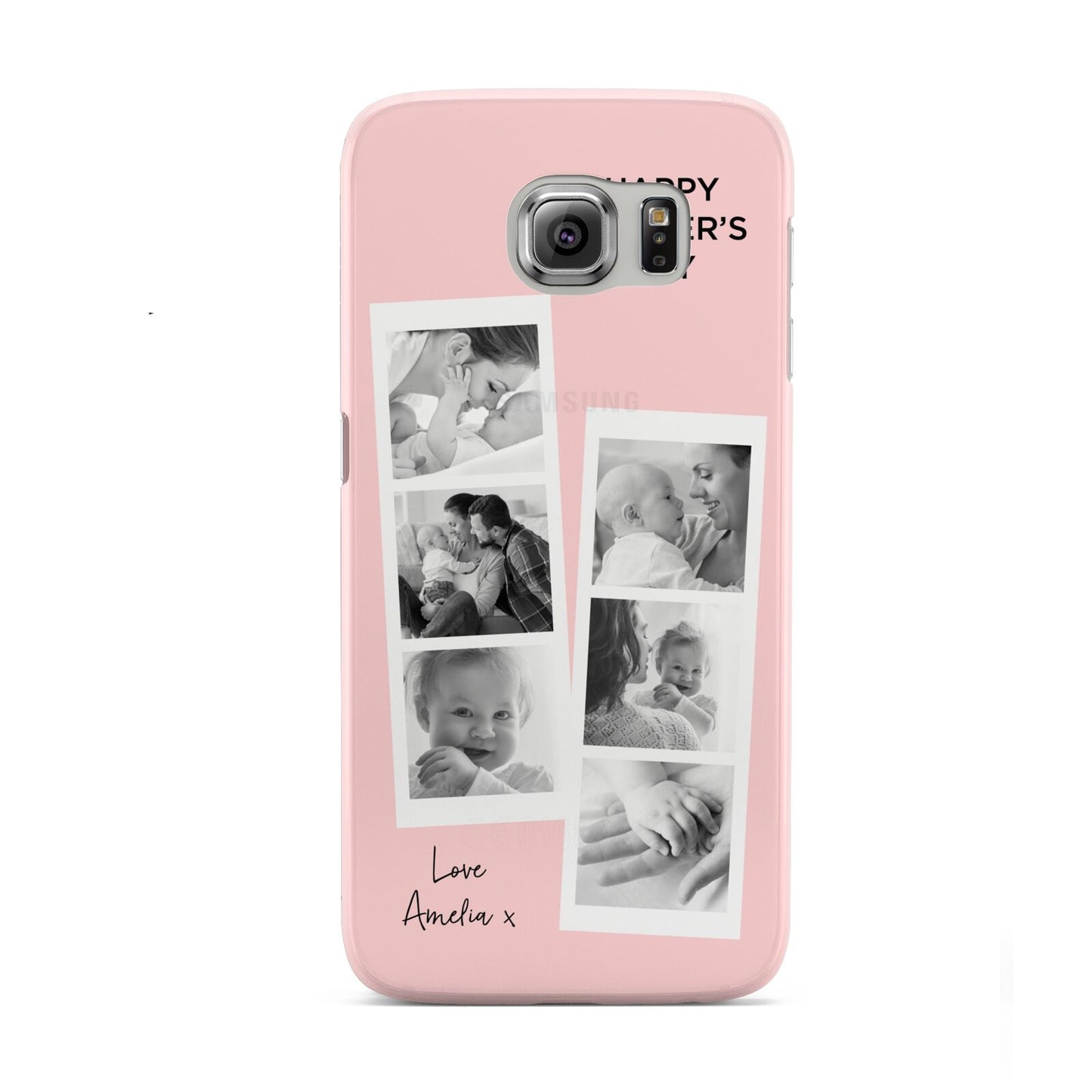 Pink Mothers Day Photo Strips Samsung Galaxy S6 Case