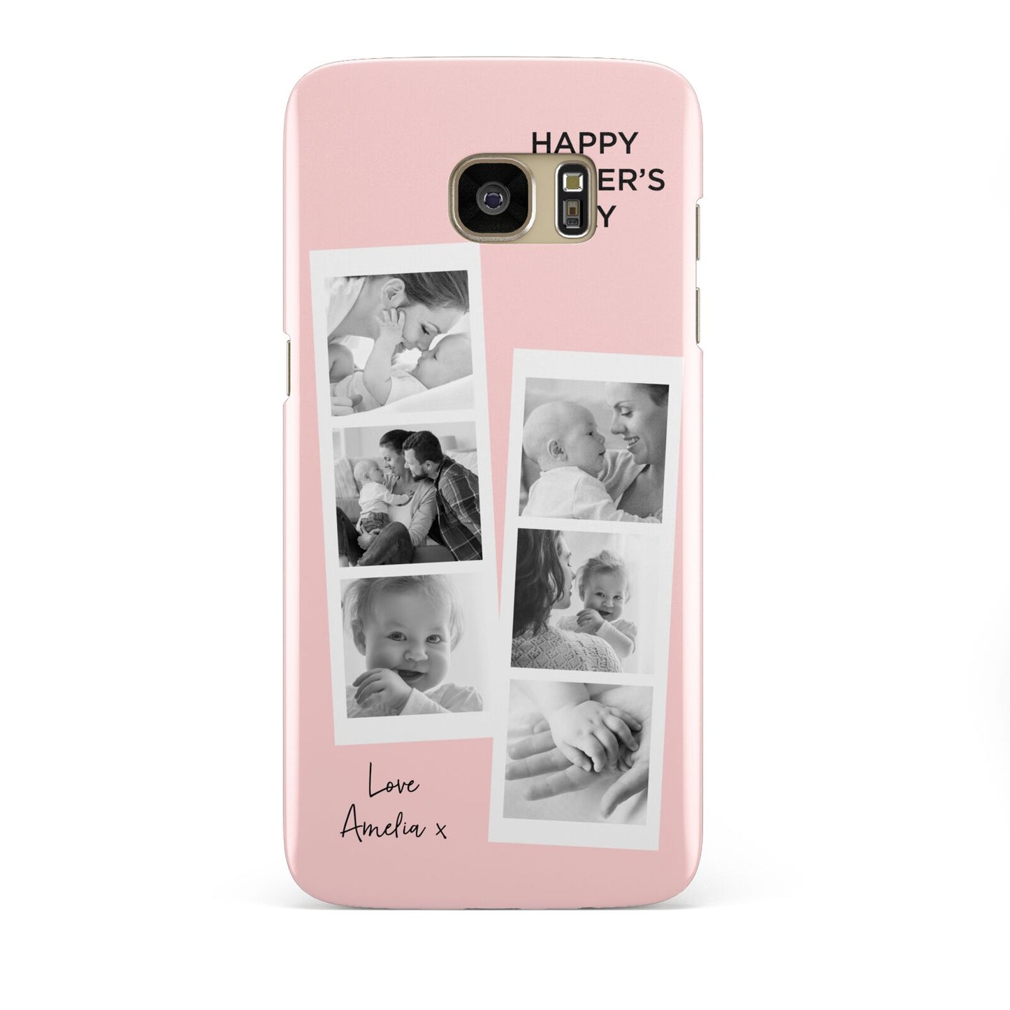 Pink Mothers Day Photo Strips Samsung Galaxy S7 Edge Case