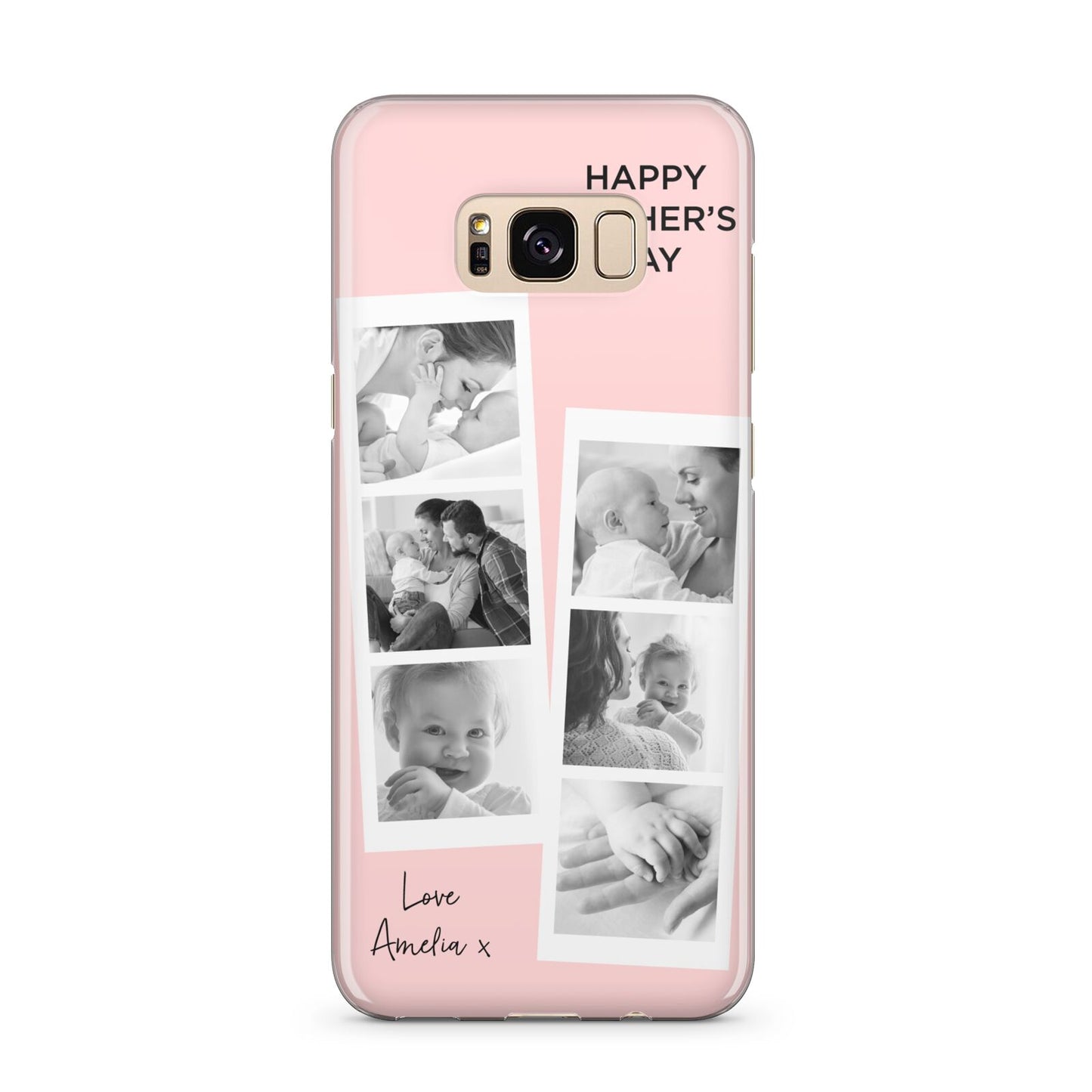 Pink Mothers Day Photo Strips Samsung Galaxy S8 Plus Case