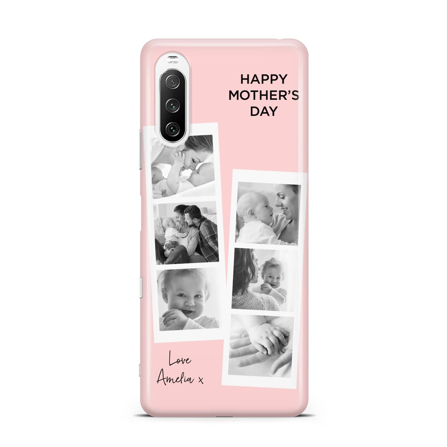 Pink Mothers Day Photo Strips Sony Xperia 10 III Case