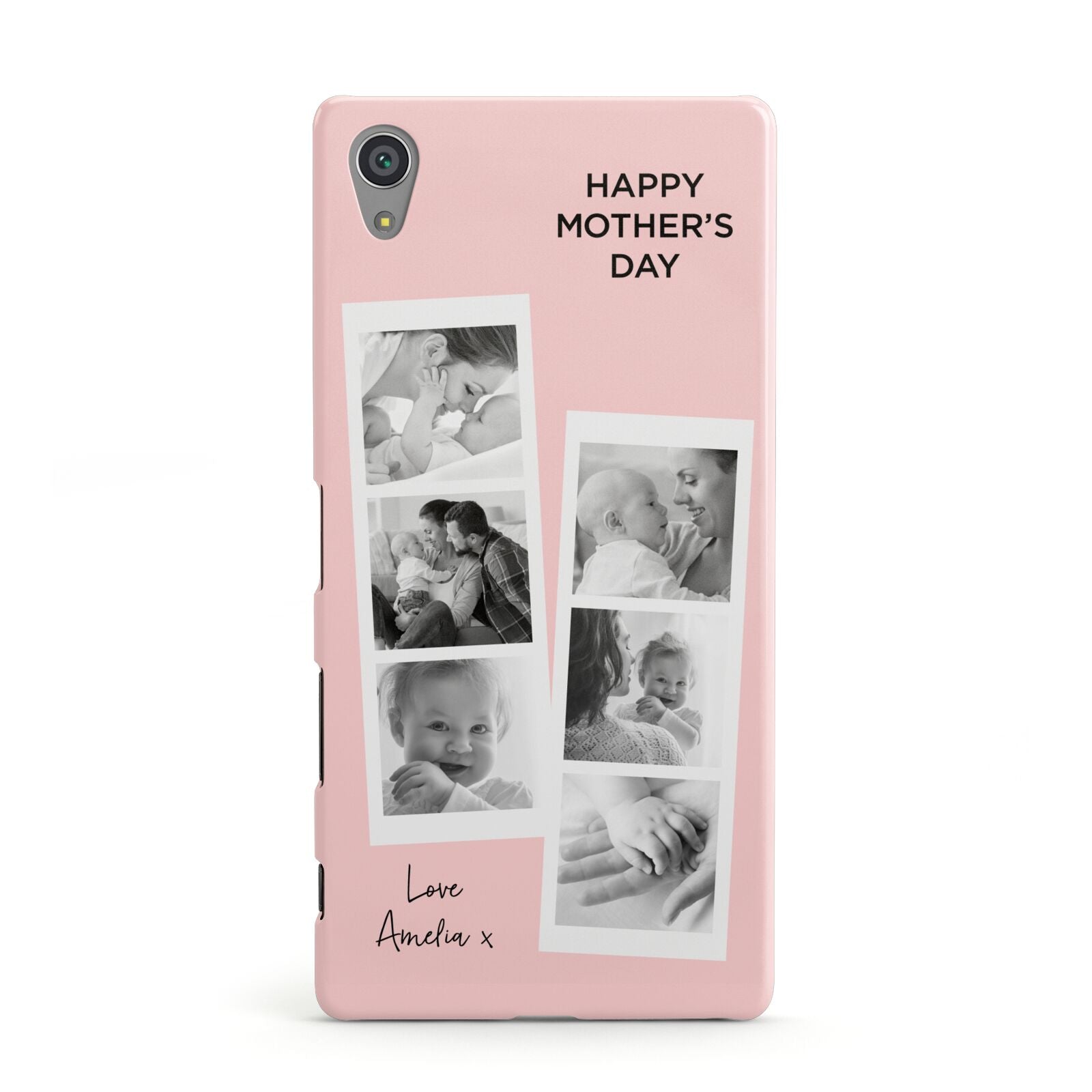 Pink Mothers Day Photo Strips Sony Xperia Case