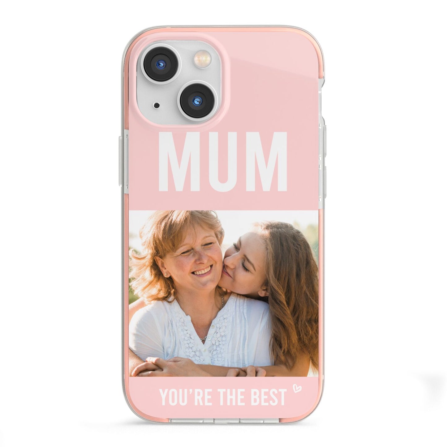 Pink Mothers Day Photo iPhone 13 Mini TPU Impact Case with Pink Edges