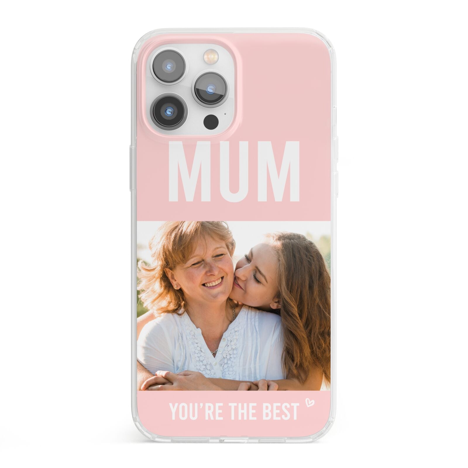 Pink Mothers Day Photo iPhone 13 Pro Max Clear Bumper Case