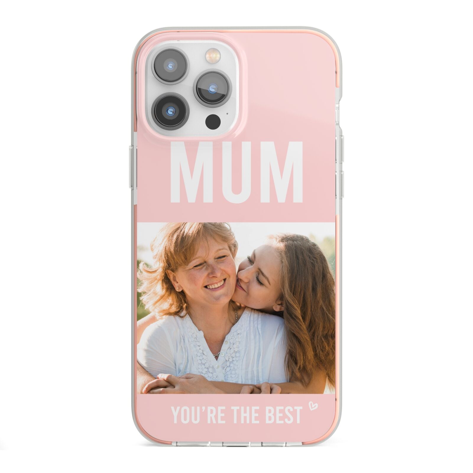 Pink Mothers Day Photo iPhone 13 Pro Max TPU Impact Case with Pink Edges