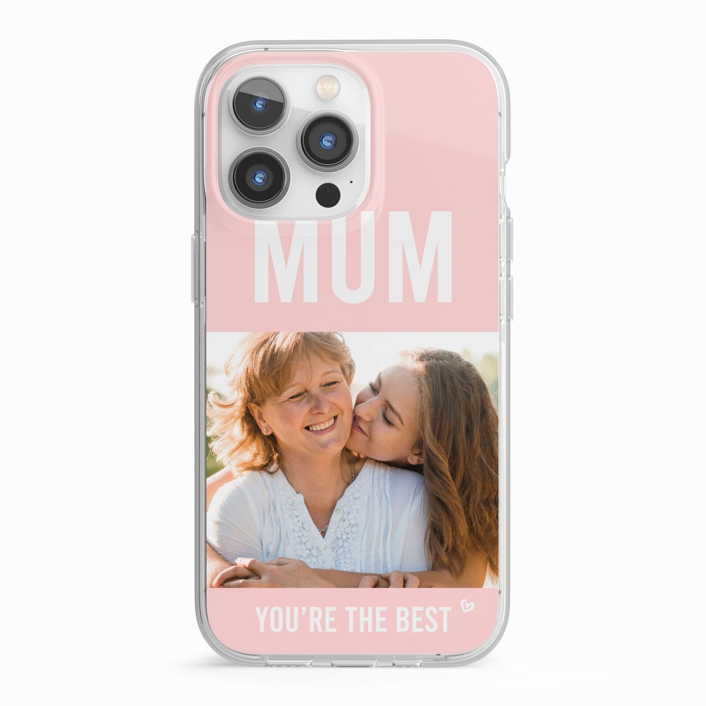 Pink Mothers Day Photo iPhone 13 Pro TPU Impact Case with White Edges