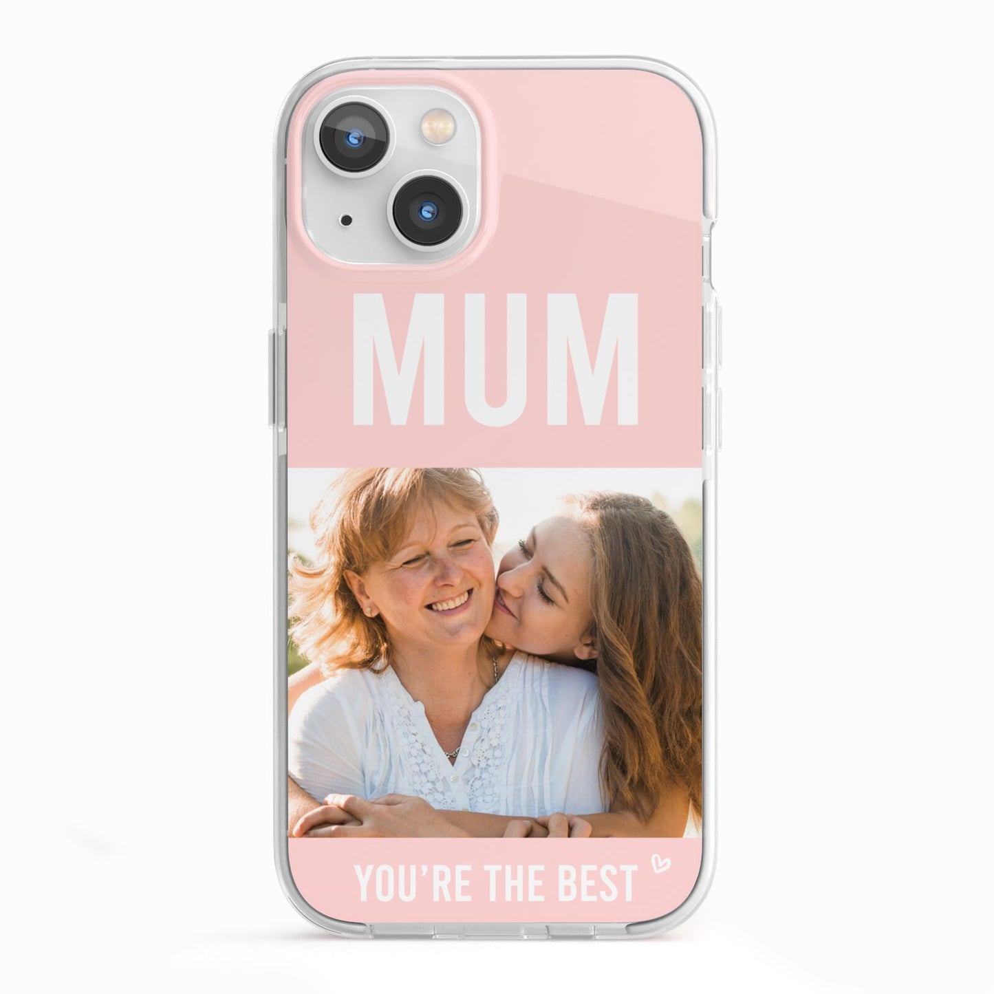 Pink Mothers Day Photo iPhone 13 TPU Impact Case with White Edges