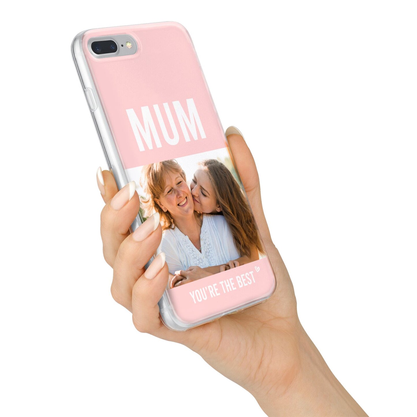 Pink Mothers Day Photo iPhone 7 Plus Bumper Case on Silver iPhone Alternative Image