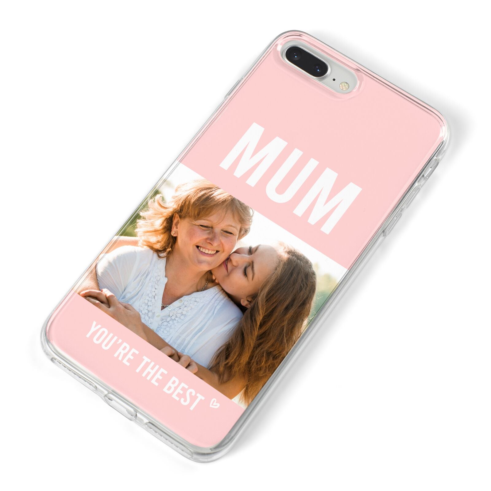 Pink Mothers Day Photo iPhone 8 Plus Bumper Case on Silver iPhone Alternative Image