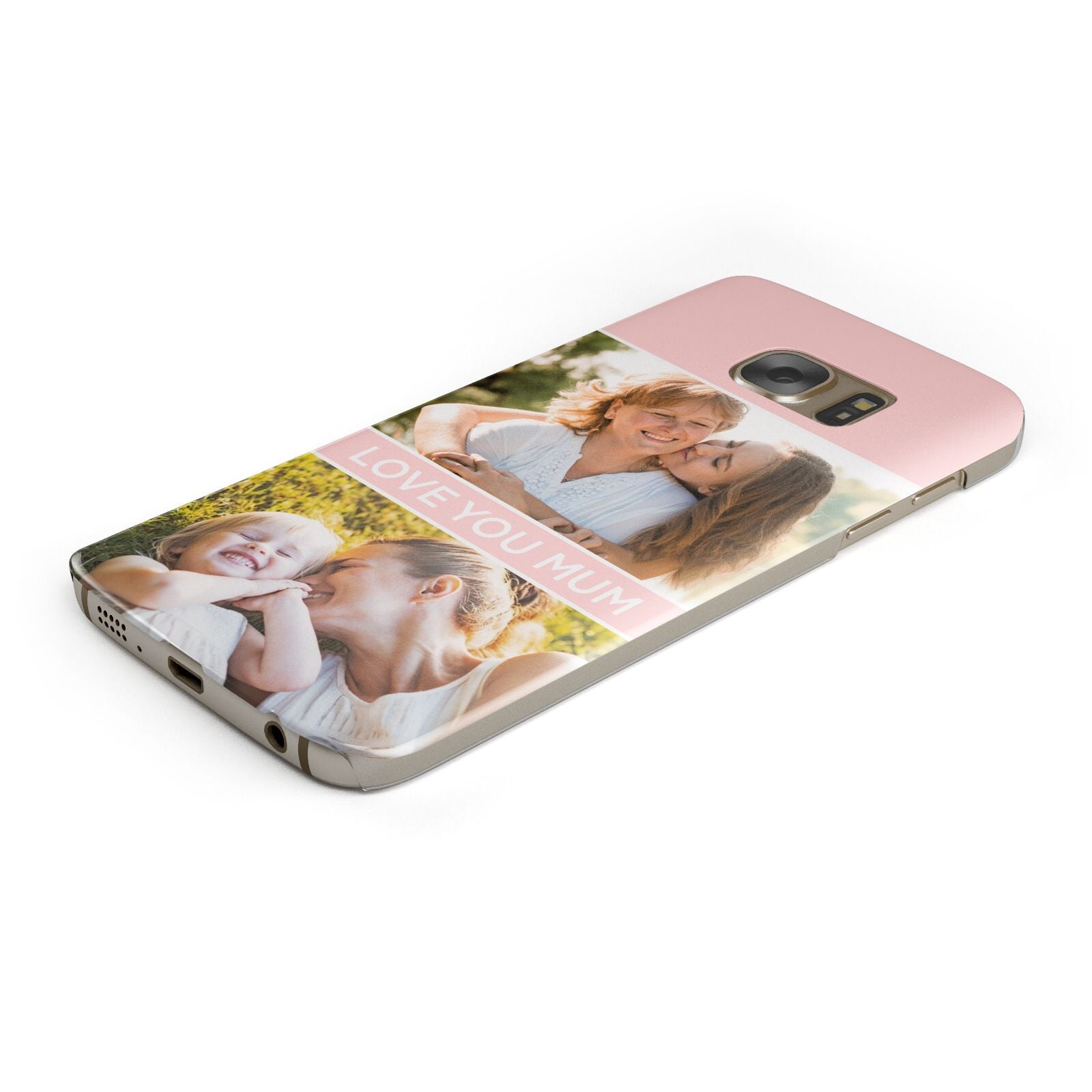 Pink Mothers Day Photos Protective Samsung Galaxy Case Angled Image