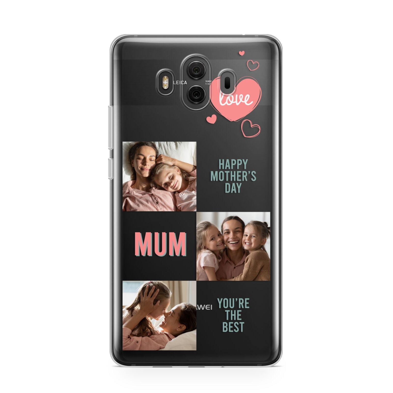 Pink Mum Photo Collage Huawei Mate 10 Protective Phone Case