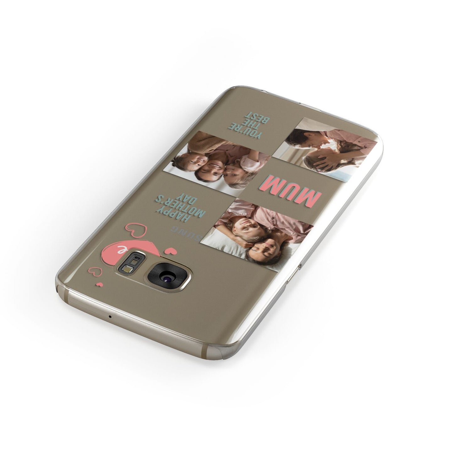 Pink Mum Photo Collage Samsung Galaxy Case Front Close Up