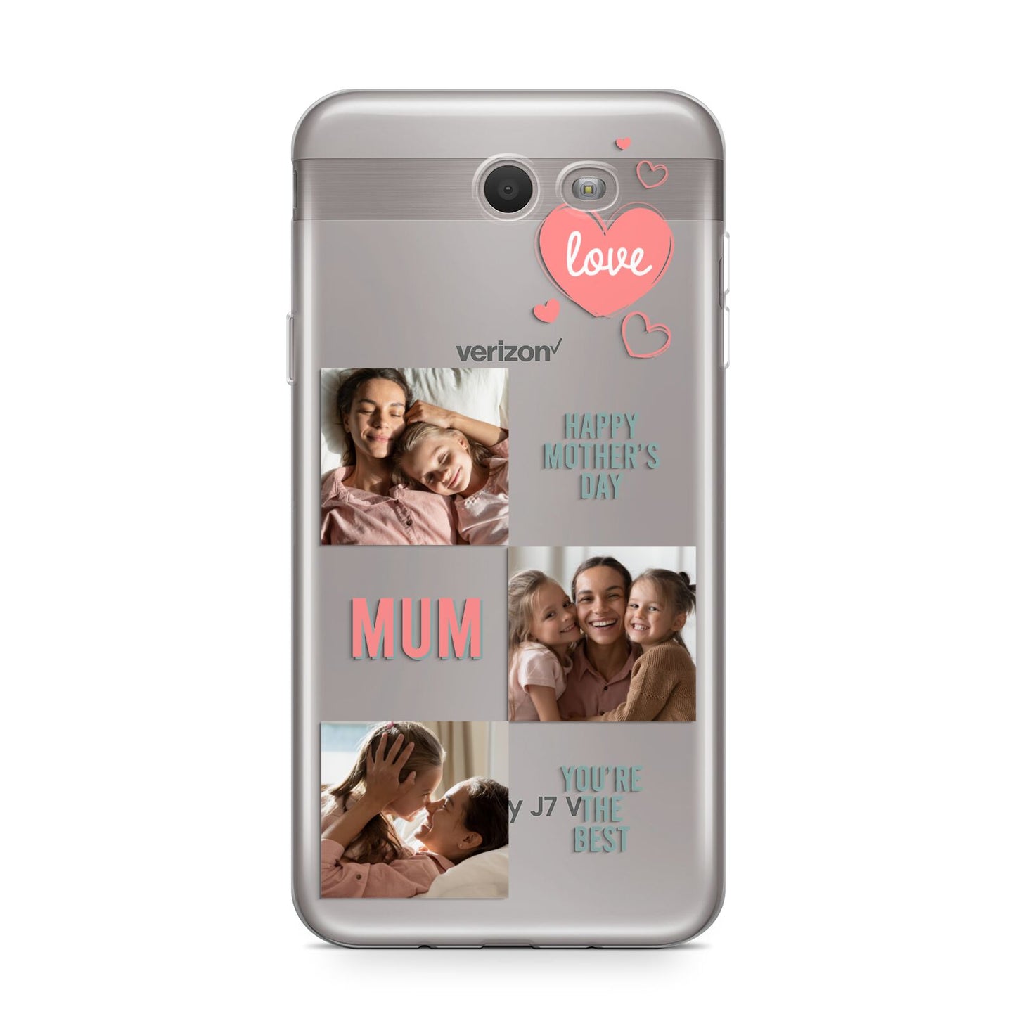 Pink Mum Photo Collage Samsung Galaxy J7 2017 Case