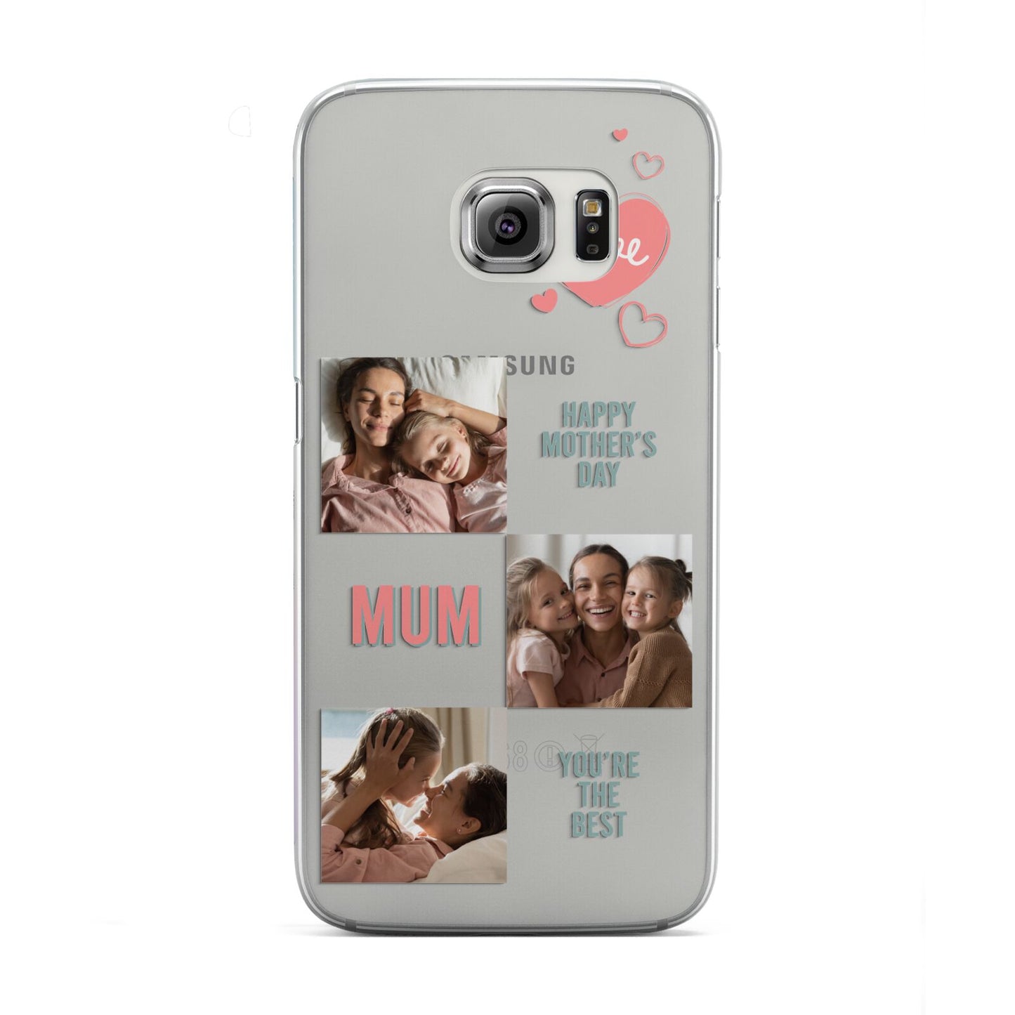 Pink Mum Photo Collage Samsung Galaxy S6 Edge Case