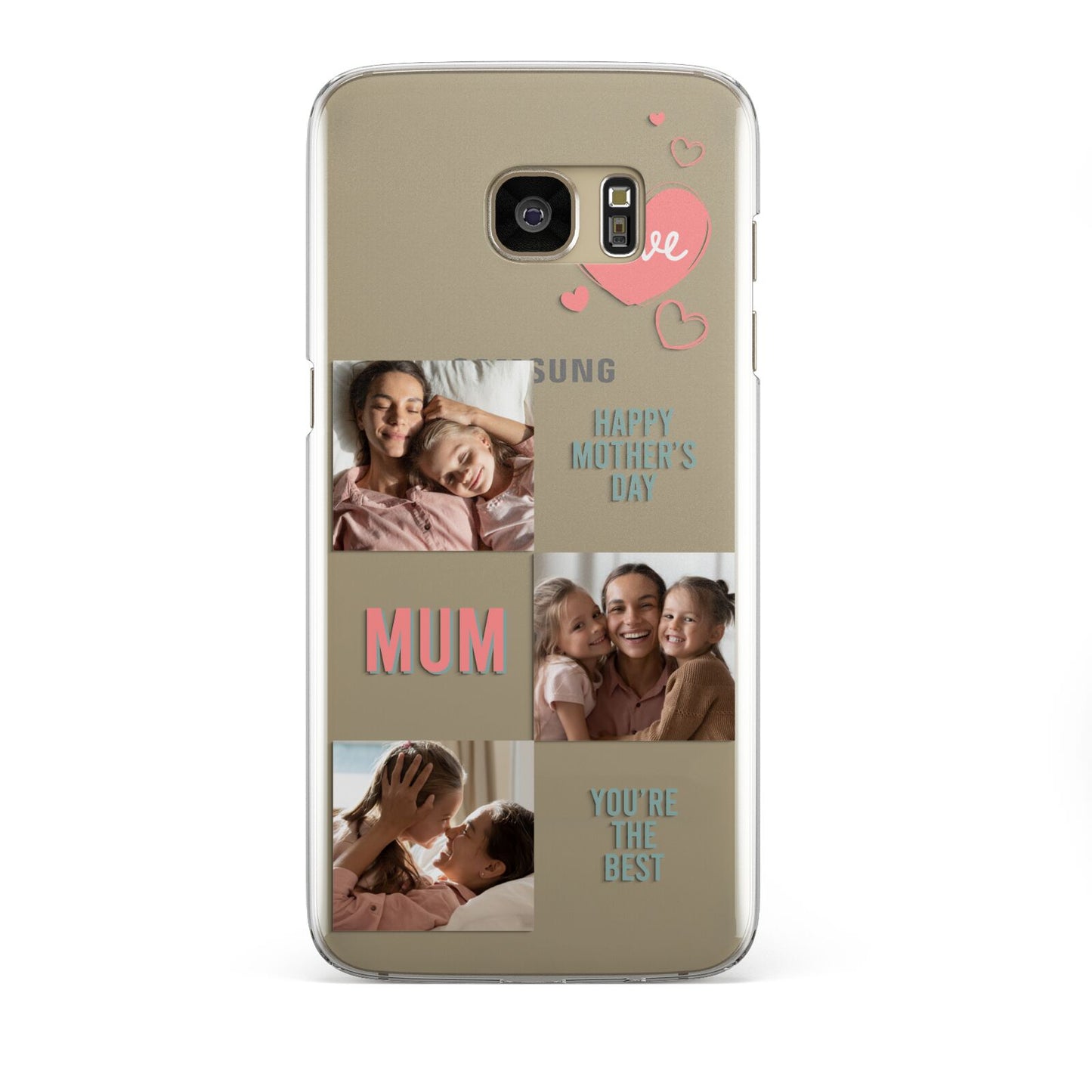 Pink Mum Photo Collage Samsung Galaxy S7 Edge Case