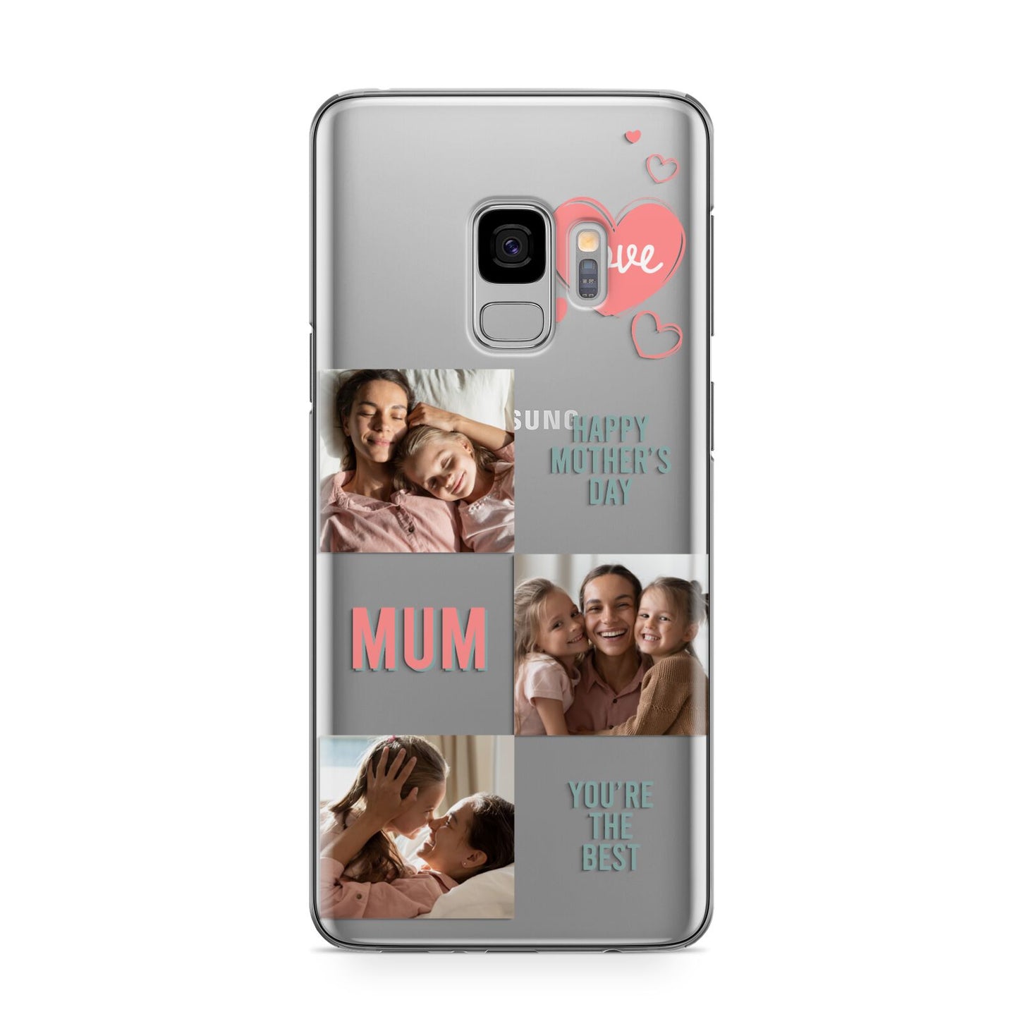 Pink Mum Photo Collage Samsung Galaxy S9 Case