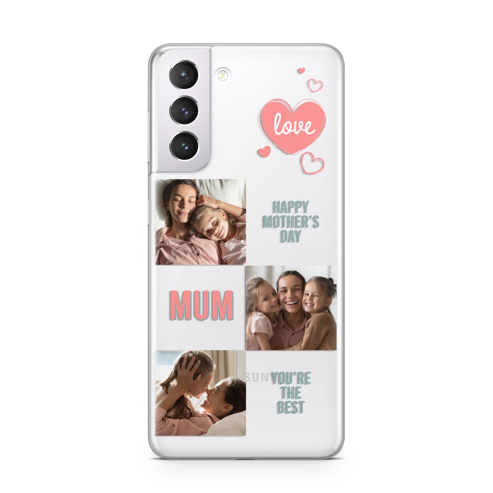 Pink Mum Photo Collage Samsung S21 Case