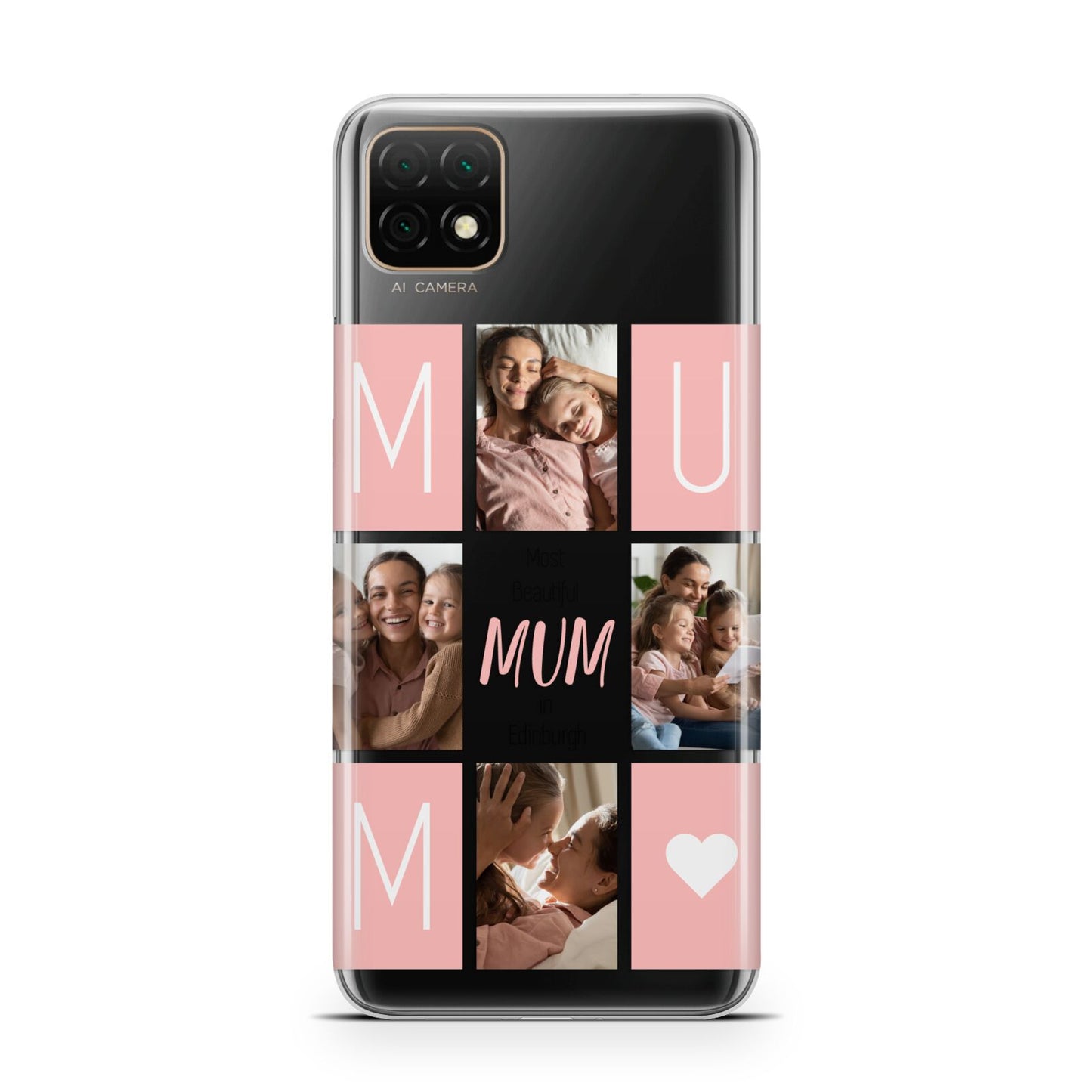 Pink Mum Photo Tiles Huawei Enjoy 20 Phone Case