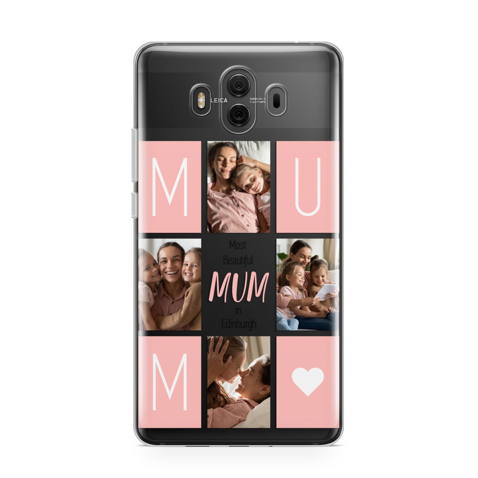 Pink Mum Photo Tiles Huawei Mate 10 Protective Phone Case