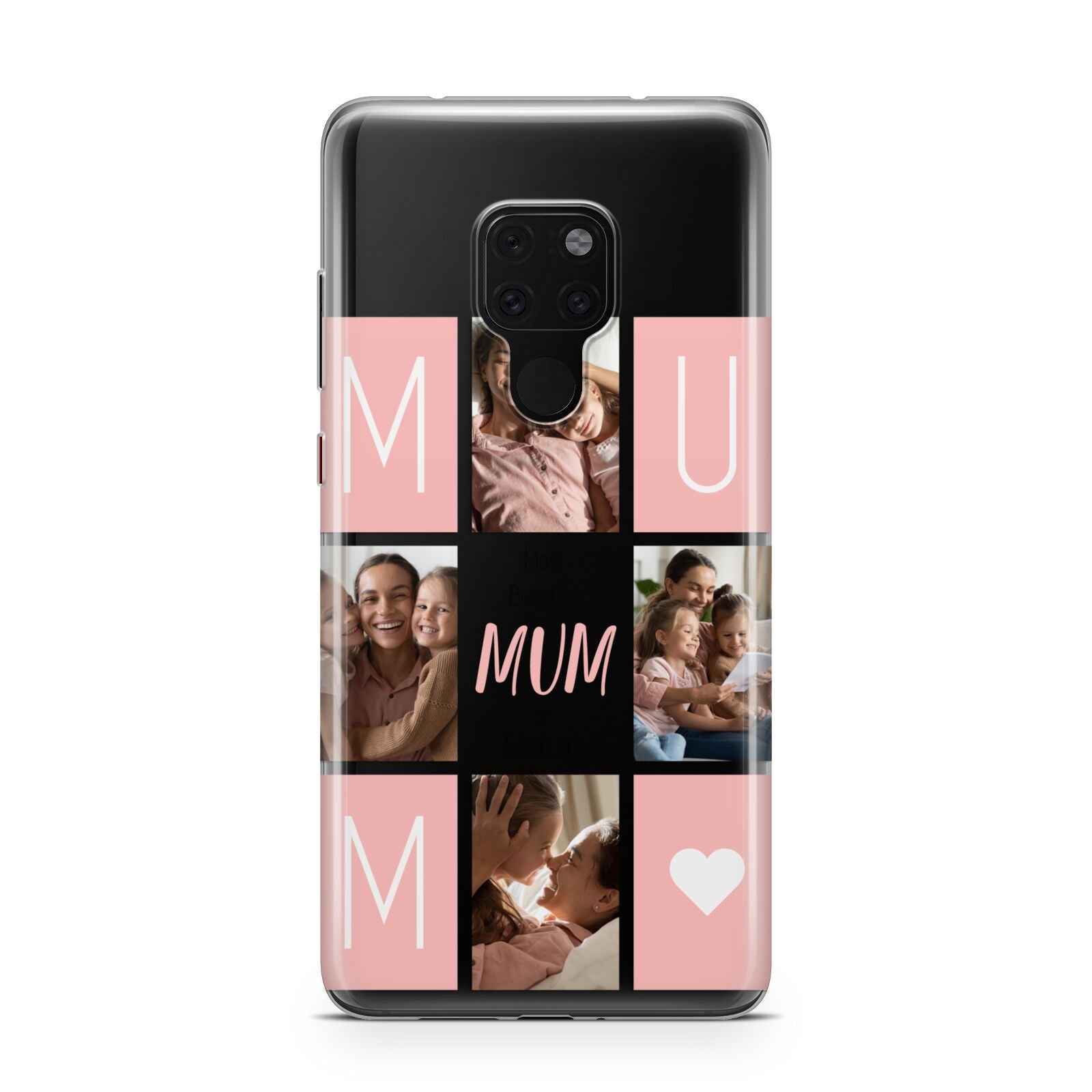 Pink Mum Photo Tiles Huawei Mate 20 Phone Case