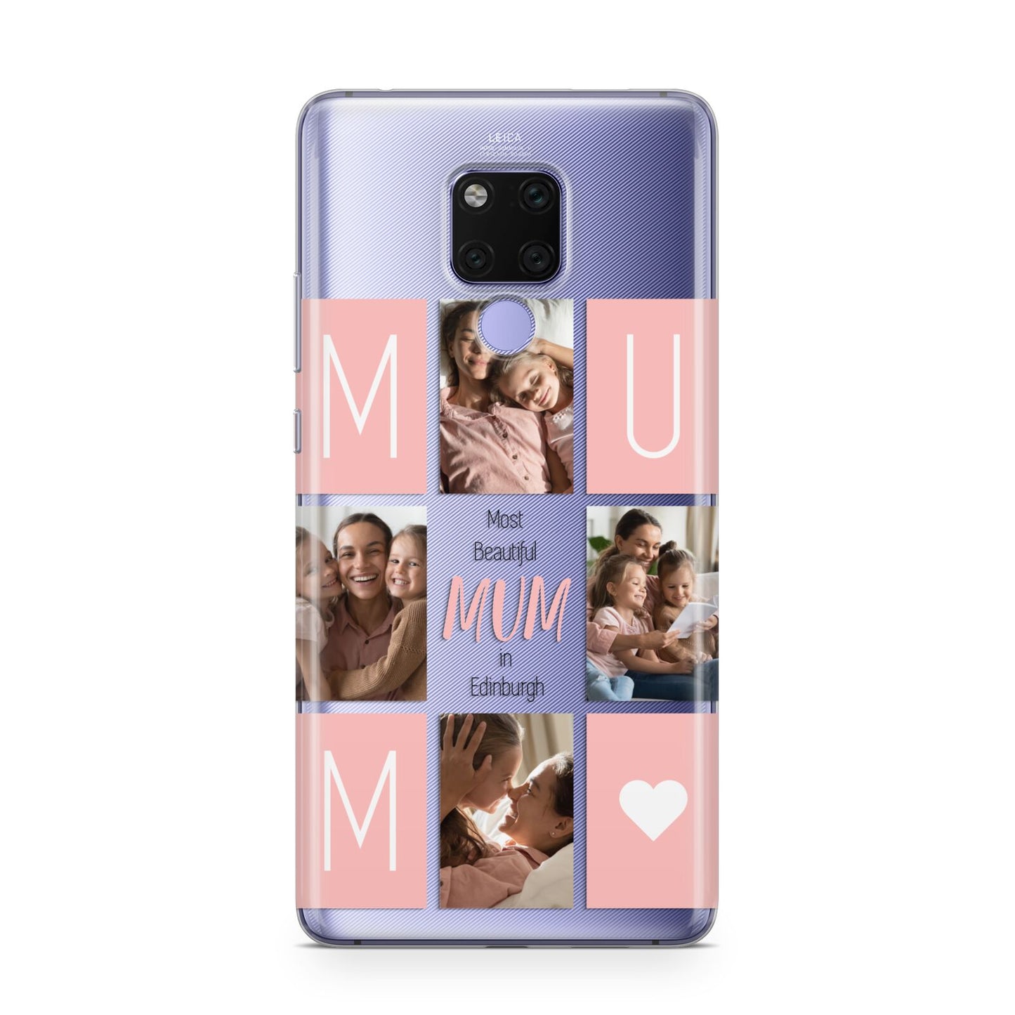 Pink Mum Photo Tiles Huawei Mate 20X Phone Case