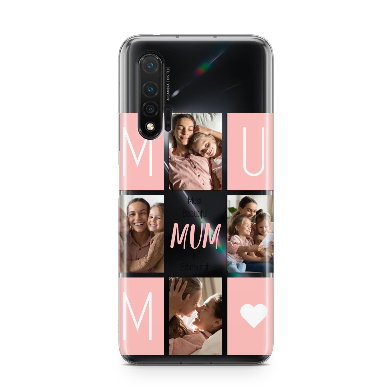 Pink Mum Photo Tiles Huawei Nova 6 Phone Case