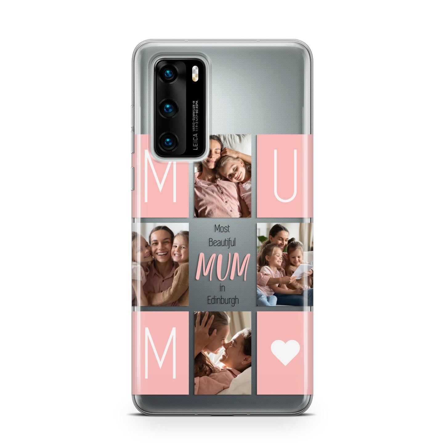 Pink Mum Photo Tiles Huawei P40 Phone Case