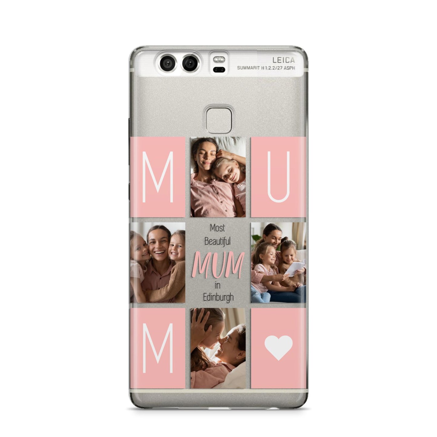 Pink Mum Photo Tiles Huawei P9 Case