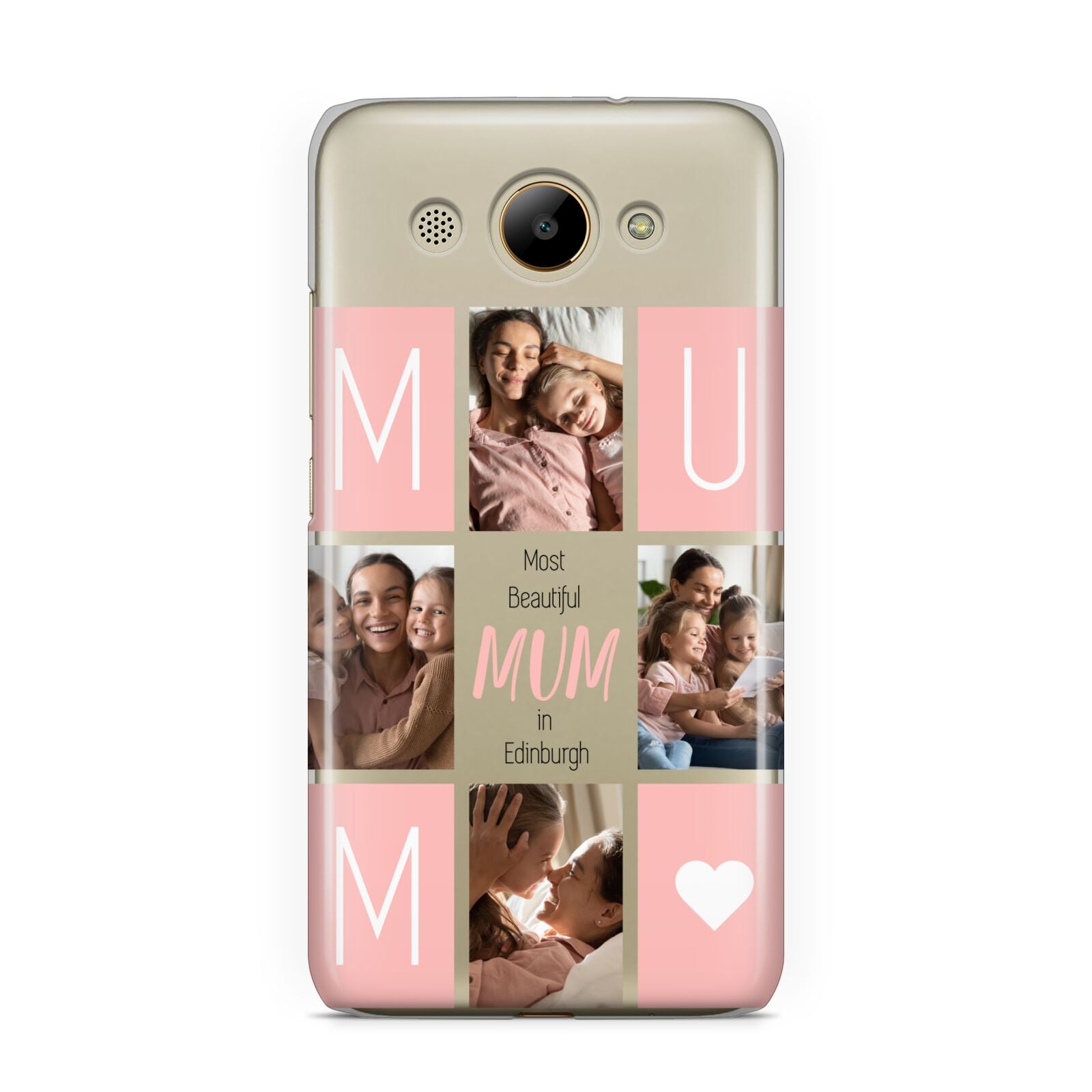 Pink Mum Photo Tiles Huawei Y3 2017