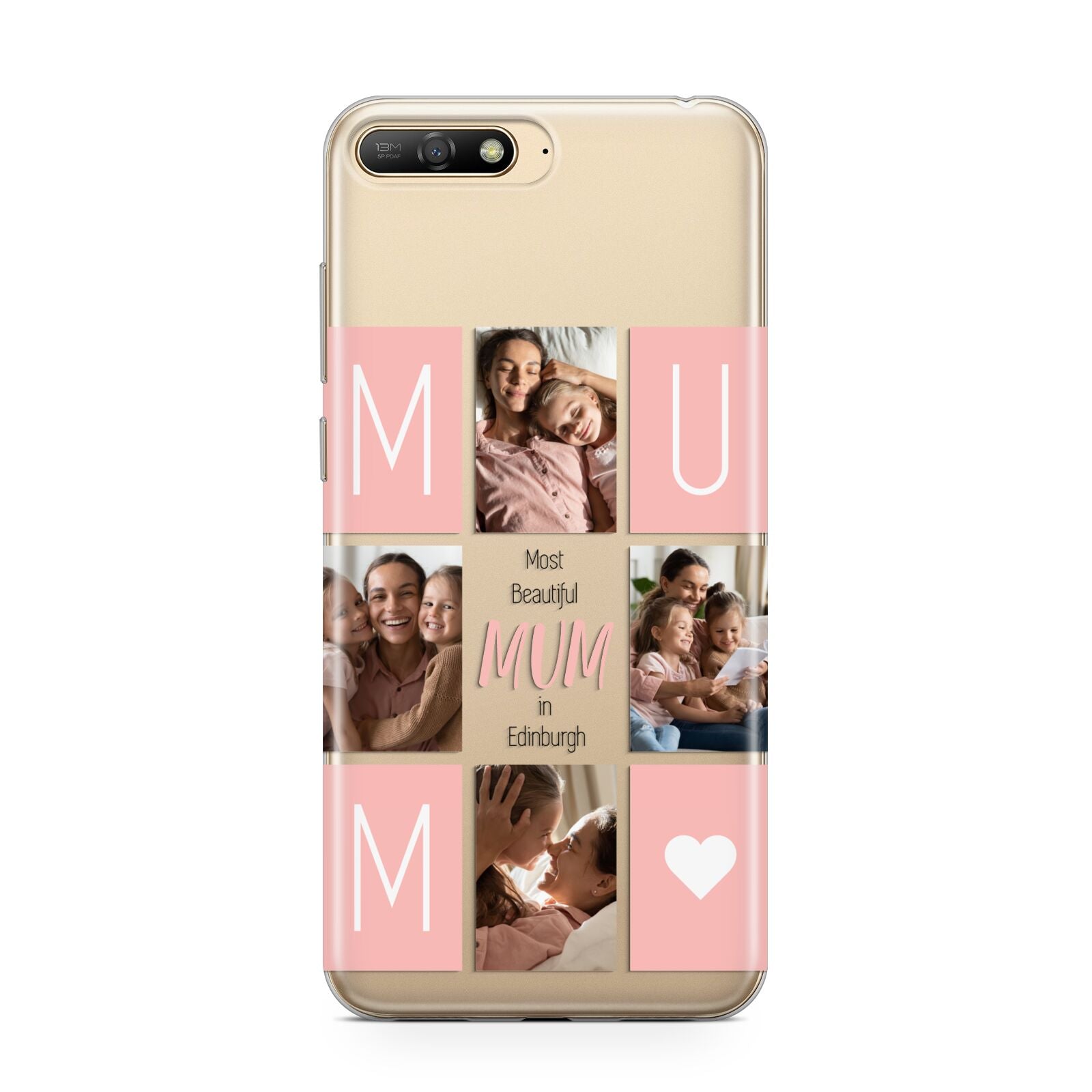 Pink Mum Photo Tiles Huawei Y6 2018