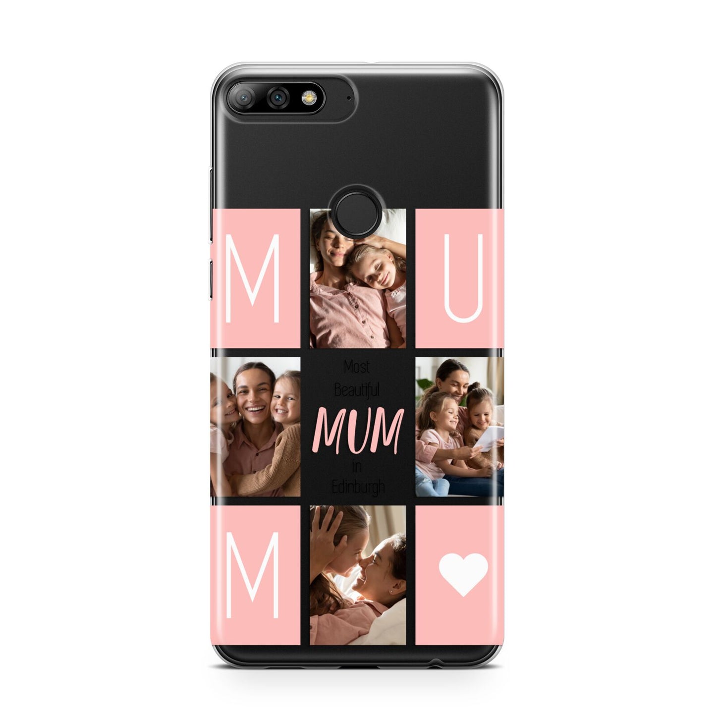 Pink Mum Photo Tiles Huawei Y7 2018