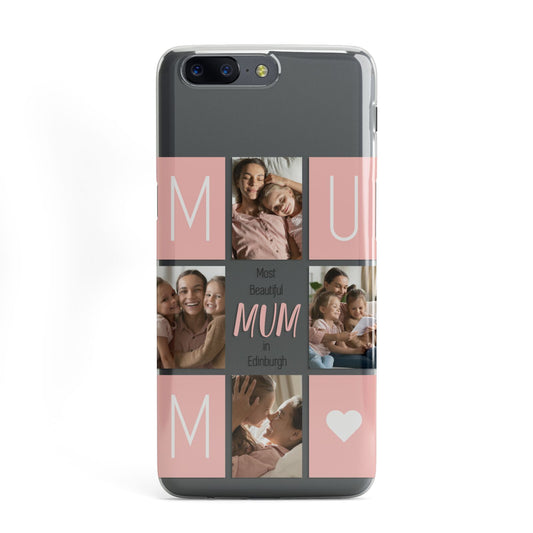 Pink Mum Photo Tiles OnePlus Case